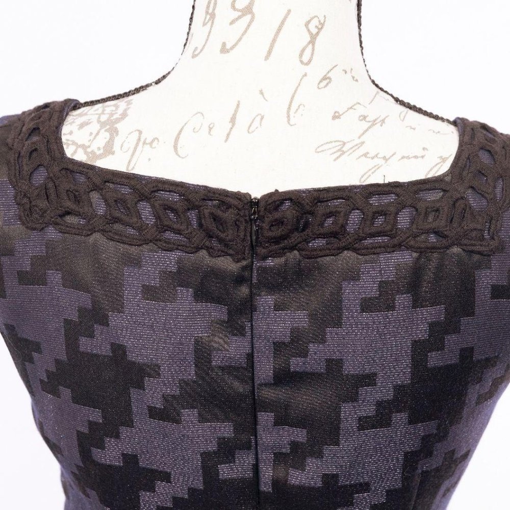 Anna Sui Metallic Jacquard Houndstooth Dress - Picture 7 of 9